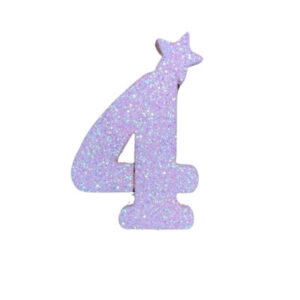 NUMERO MEDIO TELGOPOR LISO ROSA BEBE 4 (6cm x5) FyM