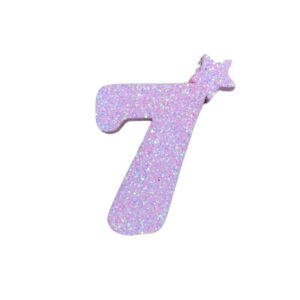 NUMERO MEDIO TELGOPOR LISO ROSA BEBE 7 (6cm x5) FyM