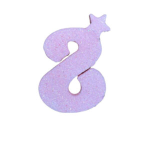 NUMERO MEDIO TELGOPOR LISO ROSA BEBE 8 (6cm x5) FyM