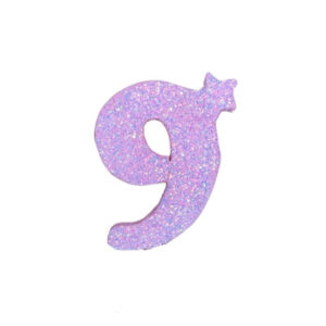 NUMERO MEDIO TELGOPOR LISO ROSA BEBE 9 (6cm x5) FyM