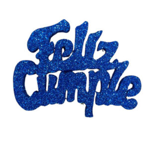 PINCHE FELIZ CUMPLE GRANDE TELGOPOR AZUL (10cm x3)