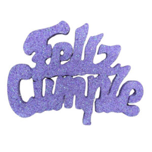 PINCHE FELIZ CUMPLE GRANDE TELGOPOR LILA (10cm x3)