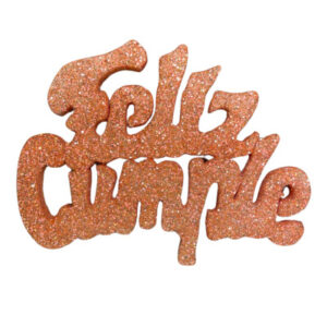 PINCHE FELIZ CUMPLE GRANDE TELGOPOR NARANJA (10cm x3)
