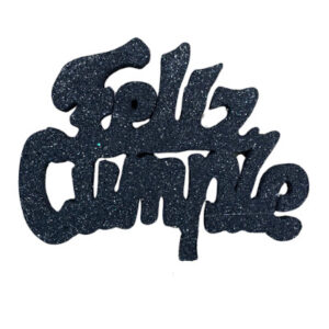 PINCHE FELIZ CUMPLE GRANDE TELGOPOR NEGRO (10cm x3)