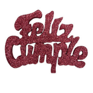 PINCHE FELIZ CUMPLE GRANDE TELGOPOR ROJO (10cm x3)