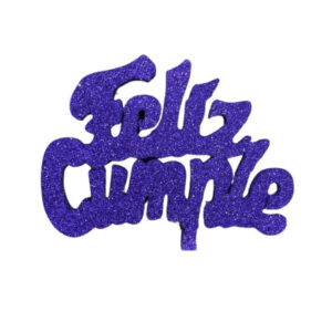 PINCHE FELIZ CUMPLE GRANDE TELGOPOR VIOLETA (10cm x3)