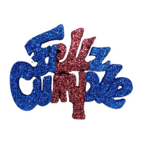 PINCHE FELIZ CUMPLE GRANDE TELGOPOR TRICOLOR SAN LORENZO (10cm x3)