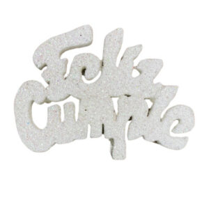 PINCHE FELIZ CUMPLE MINI TELGOPOR BLANCO (6cm x1)