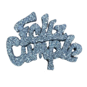 PINCHE FELIZ CUMPLE MINI TELGOPOR PLATEADO (6cm x1)