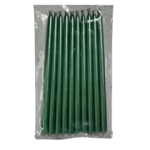 VELA BICHITO DE LUZ 2294 10cm VERDE OSCURO (x10)