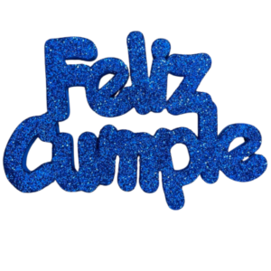 PINCHE FELIZ CUMPLE GOMAEVA GRUESO AZUL (x1)