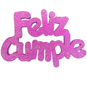 PINCHE FELIZ CUMPLE GOMAEVA GRUESO FUCSIA (x1)