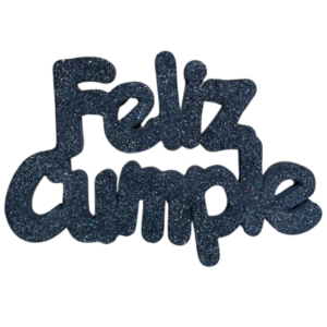 PINCHE FELIZ CUMPLE GOMAEVA GRUESO NEGRO (x1)