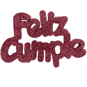 PINCHE FELIZ CUMPLE GOMAEVA GRUESO ROJO (x1)