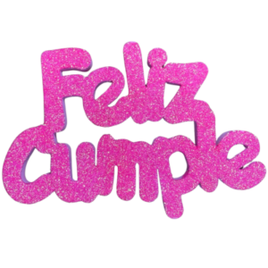 PINCHE FELIZ CUMPLE GOMAEVA GRUESO ROSA CHICLE (x1)