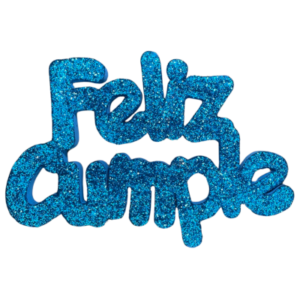 PINCHE FELIZ CUMPLE GOMAEVA GRUESO TURQUESA (x1)