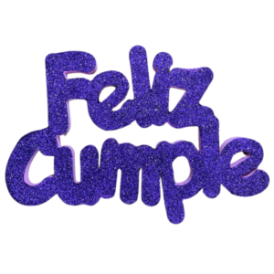 PINCHE FELIZ CUMPLE GOMAEVA GRUESO VIOLETA (x1)