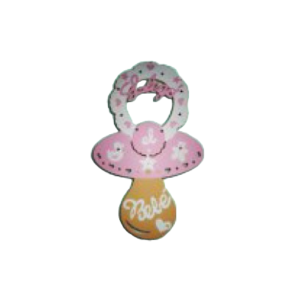 CHUPETE "LLEGÓ EL BEBE" ROSA