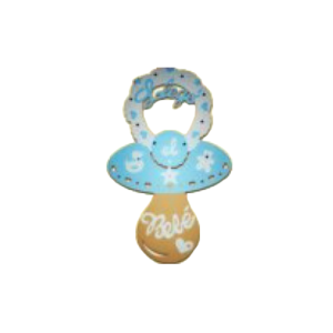 CHUPETE "LLEGÓ EL BEBE" CELESTE