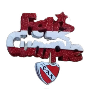 PINCHE FELIZ CUMPLE FINITO GOMAEVA GRANDE INDEPENDIENTE (8cm x5) FyM