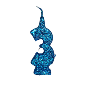VELA NUMEROTE DORI MEDIANO BRILLO CELESTE 3 (x10)