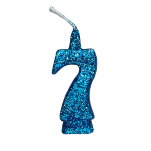 VELA NUMEROTE DORI MEDIANO BRILLO CELESTE 7 (x10)