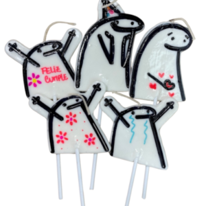 VELA PORCELANA FLORK (x5)