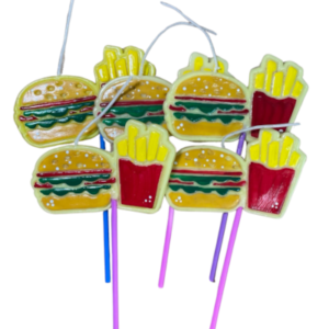 VELA PORCELANA HAMBURGUESA (x5)