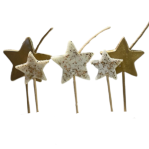 VELA PORCELANA SET ESTRELLA (x1)