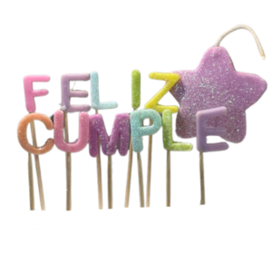 VELA PORCELANA SET FELIZ CUMPLE (x1)