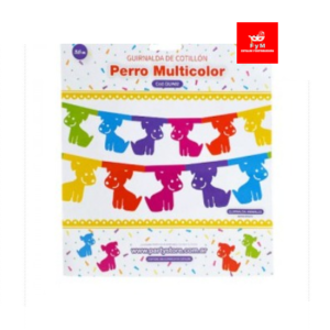 GUIRNALDA PERRO MULTICOLOR 360x18x17,5CM
