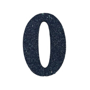NUMERO GRANDE LISO TELGOPOR NEGRO 0 (9,5cm) x3