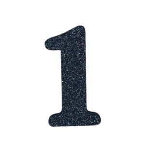 NUMERO GRANDE LISO TELGOPOR NEGRO 1 (9,5cm) x3