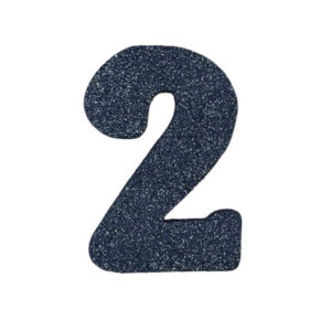 NUMERO GRANDE LISO TELGOPOR NEGRO 2 (9,5cm) x3