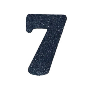 NUMERO GRANDE LISO TELGOPOR NEGRO 7 (9,5cm) x3