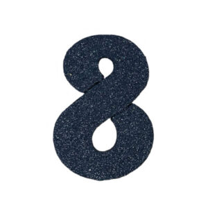 NUMERO GRANDE LISO TELGOPOR NEGRO 8 (9,5cm) x3