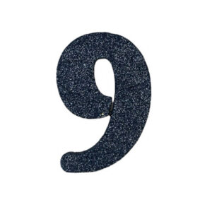 NUMERO GRANDE LISO TELGOPOR NEGRO 9 (9,5cm) x3