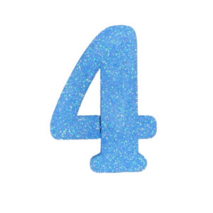 NUMERO GRANDE LISO TELGOPOR CELESTE 4 (9,5cm) x3