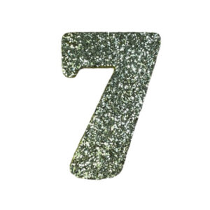 NUMERO GRANDE LISO TELGOPOR DORADO 7 (9,5cm) x3