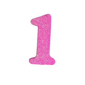 NUMERO GRANDE LISO TELGOPOR FUCSIA 1 (9,5cm) x3