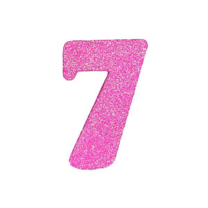 NUMERO GRANDE LISO TELGOPOR FUCSIA 7 (9,5cm) x3