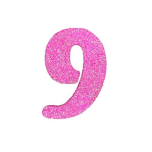 NUMERO GRANDE LISO TELGOPOR FUCSIA 9 (9,5cm) x3