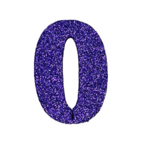 NUMERO GRANDE LISO TELGOPOR VIOLETA 0 (9,5cm) x3