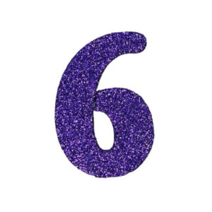 NUMERO GRANDE LISO TELGOPOR VIOLETA 6 (9,5cm) x3