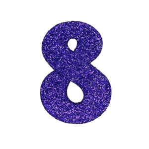 NUMERO GRANDE LISO TELGOPOR VIOLETA 8 (9,5cm) x3