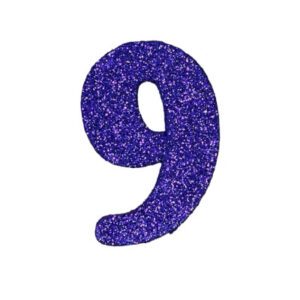 NUMERO GRANDE LISO TELGOPOR VIOLETA 9 (9,5cm) x3
