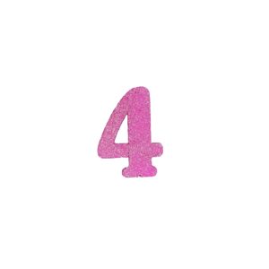 NUMERO GRANDE LISO TELGOPOR FUCSIA 4 (9,5cm) x3