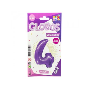 GLOBO METALIZADO CHICO VIOLETA 4