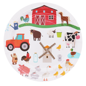 PLATO DE POLIPAPEL 17cm *GRANJA* x 6 unidades