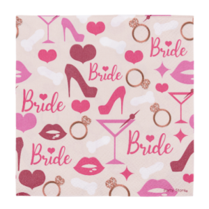 SERVILLETA DE PAPEL *DESPEDIDA DE SOLTERAS* 25x25cm x 20 unidades